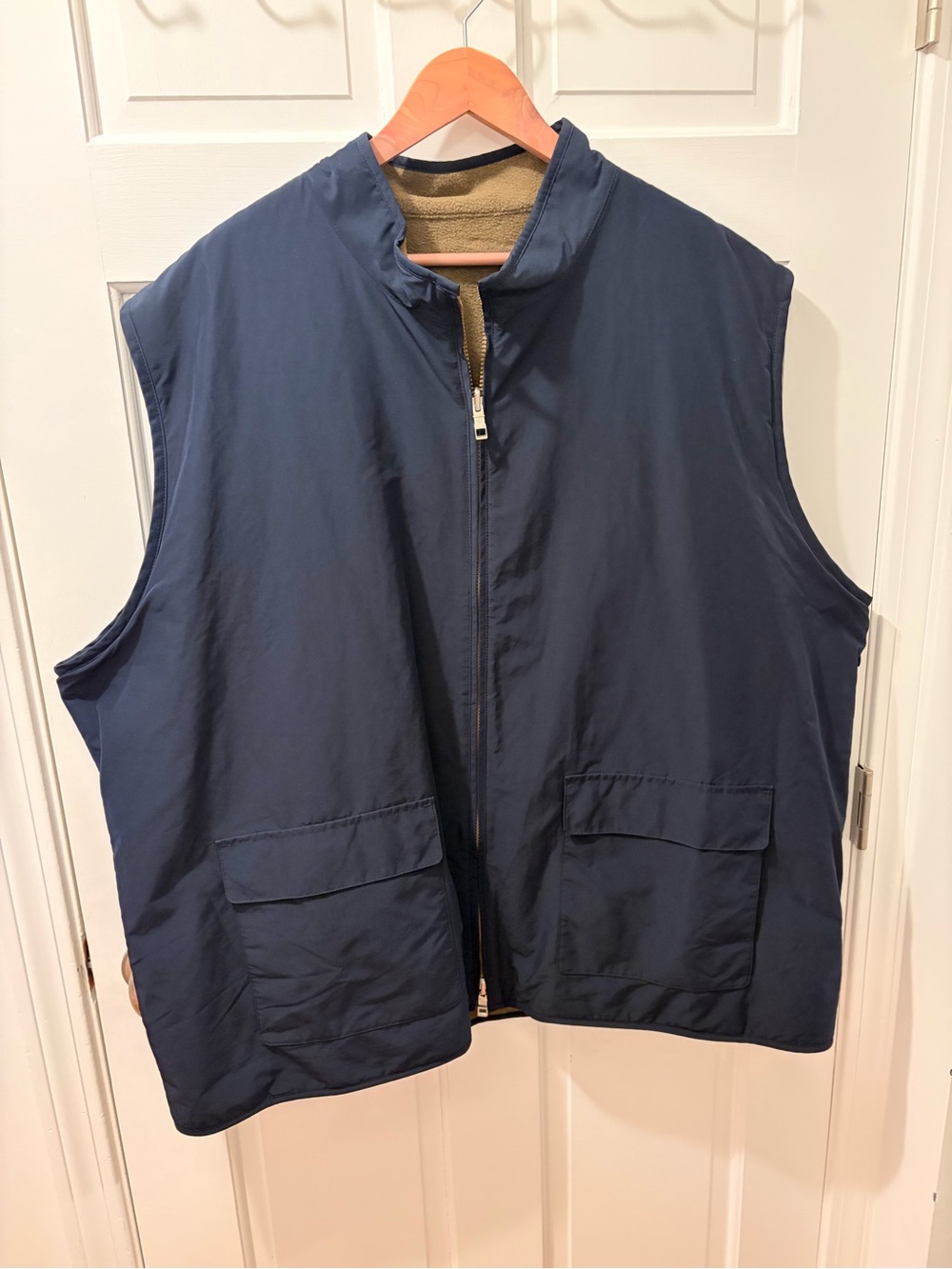 Peter Millar Navy Reversible Vest with Fleece Lining